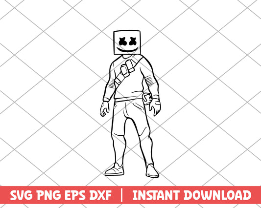Fortnite marshmello cartoon svg 