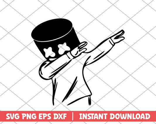 Fortnite marshmello dance cartoon svg 