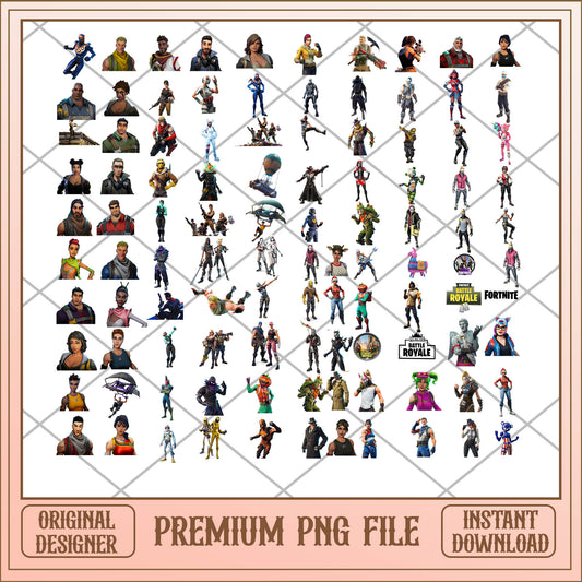 Fornite character png bundle