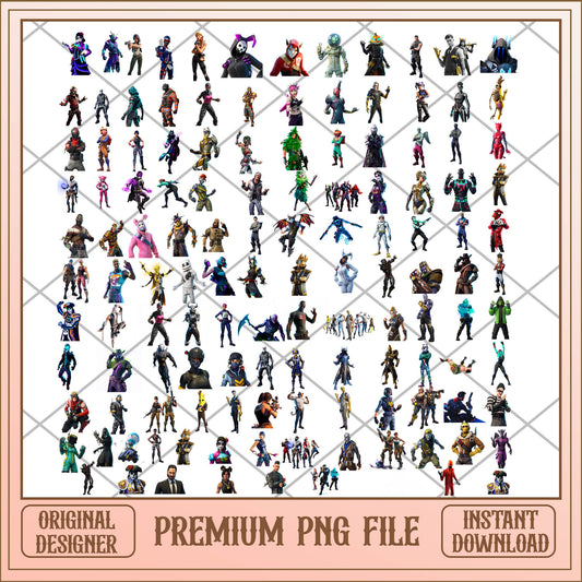 Fornite game character png bundle