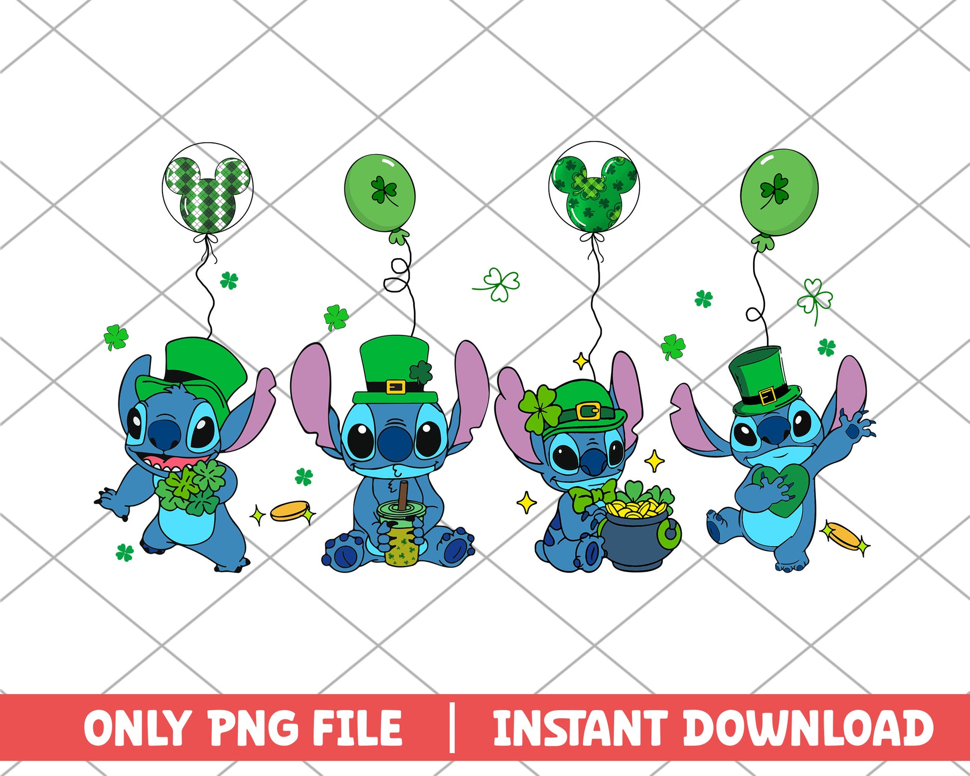 Four stitch st.patrick day png 