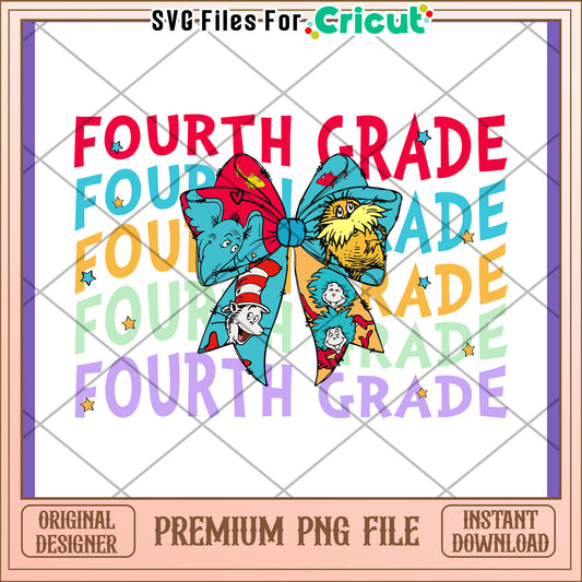 Fourth Grade PNG Design Dr Seuss Bow