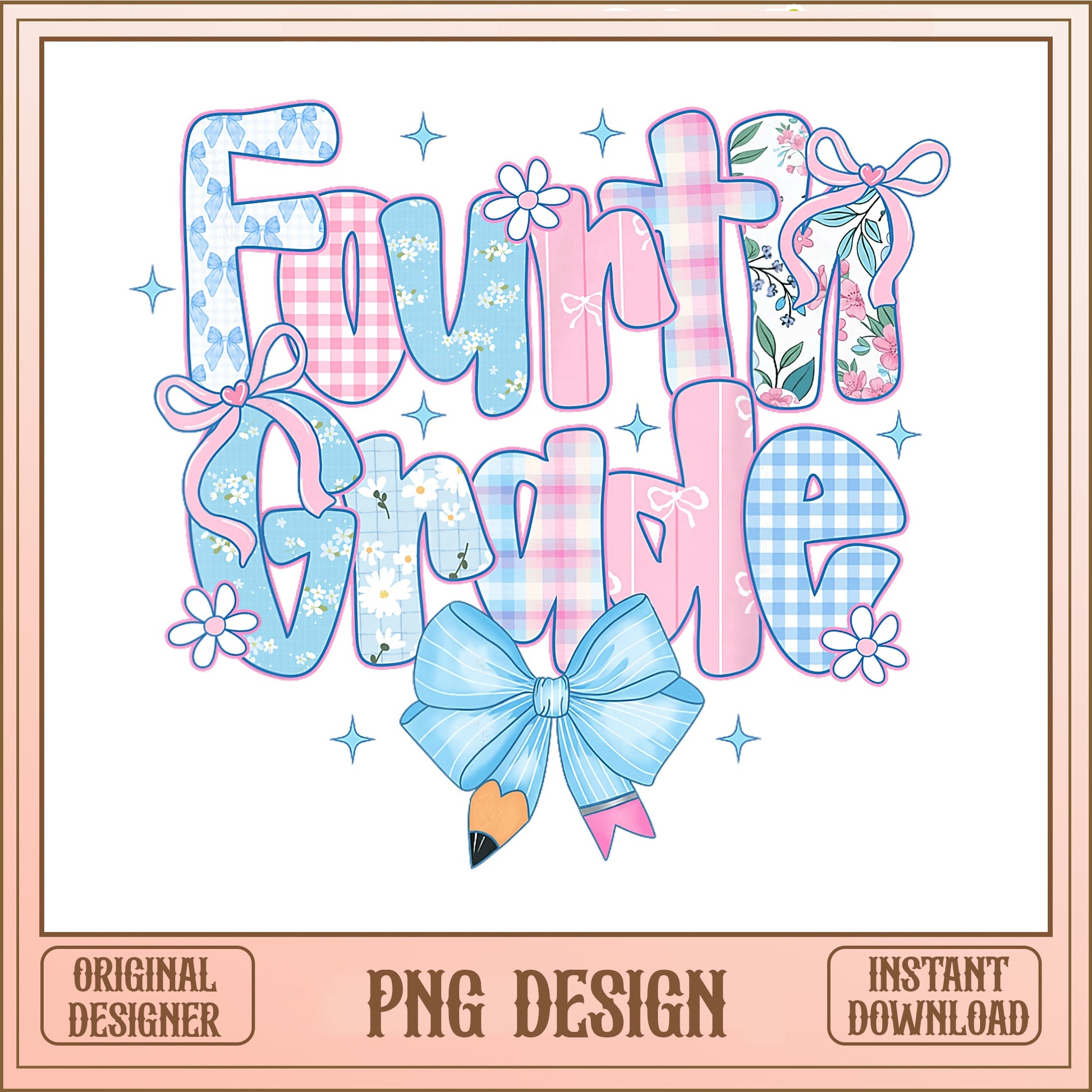 Fourth Grade PNG, Back To School Coquette, Teacher PNG