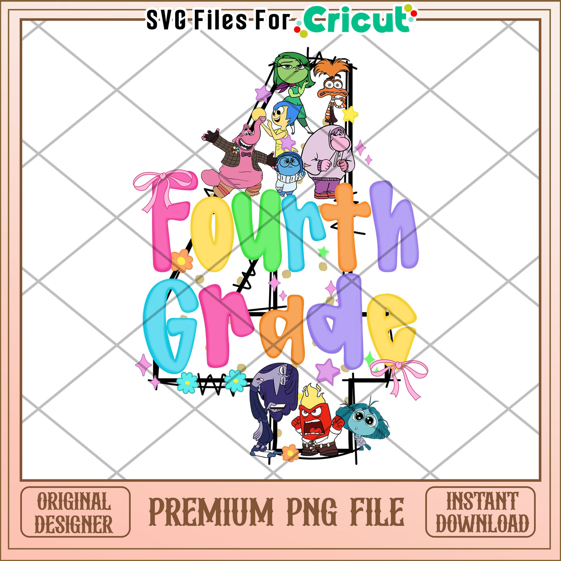 Fourth grade inside out design png, making learning fun​ png, back to school​ png