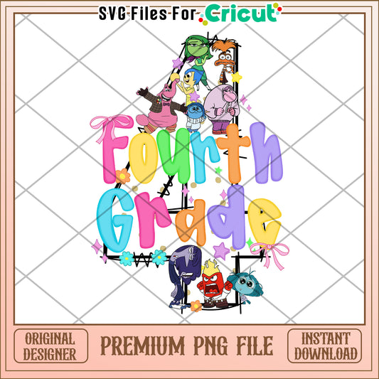 Fourth grade inside out design png, making learning fun​ png, back to school​ png