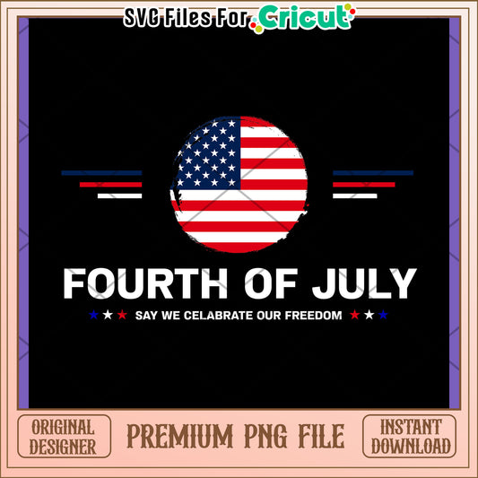 Fourth of July PNG Premium Design Download