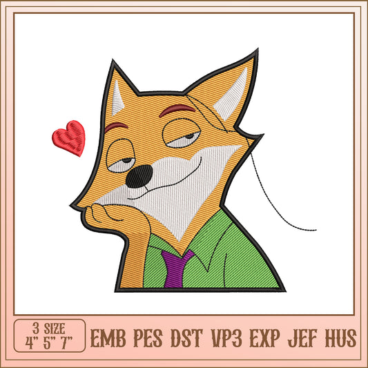 Fox Embroidery Design - 3 Sizes