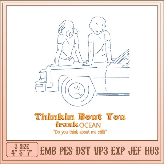Frank Ocean Embroidery Design - 3 Sizes