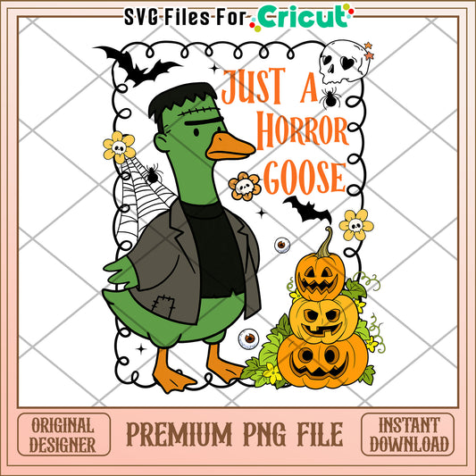 Frankenstain goose png, trick or treat  png, halloween quotes png