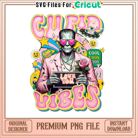 Frankenstein Love Vibes PNG