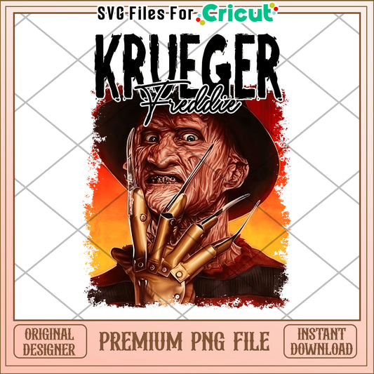 Freddie krueger design png, halloween holiday png, horror halloween png