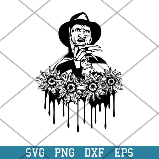 Freddy Krueger Flower Svg, Horror Movie Svg-Svgfilesforcricut