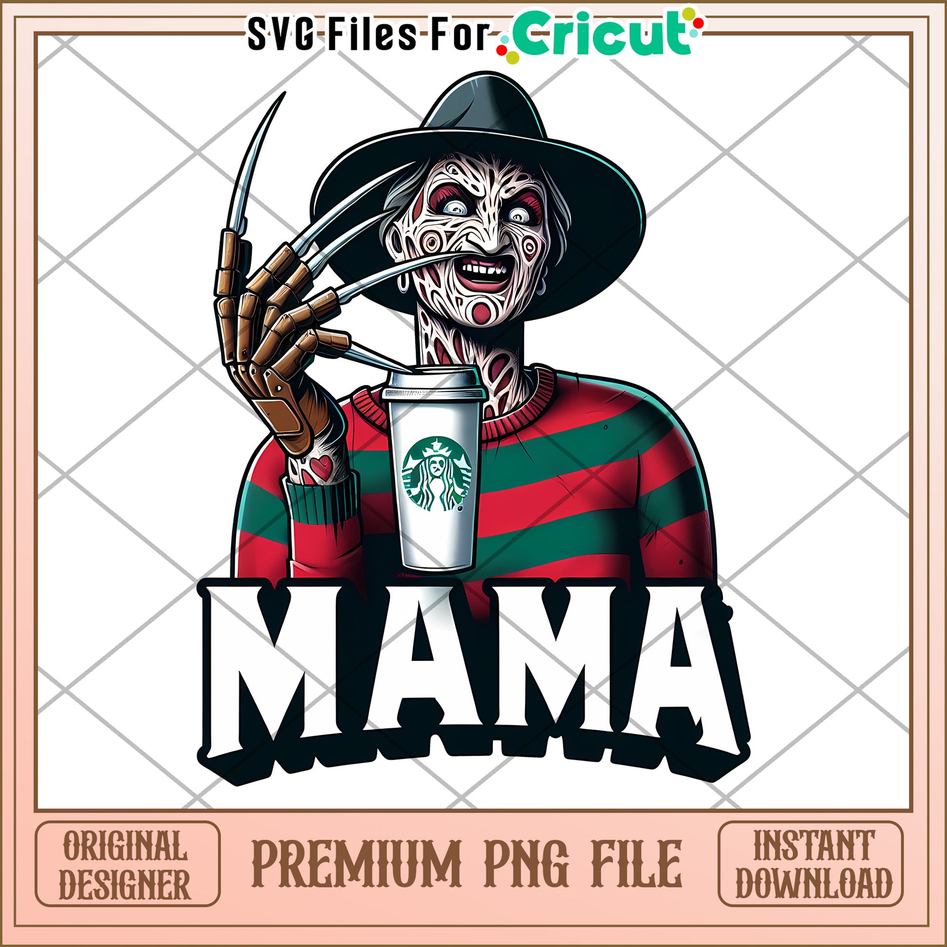 Freddy Krueger Mama PNG Design