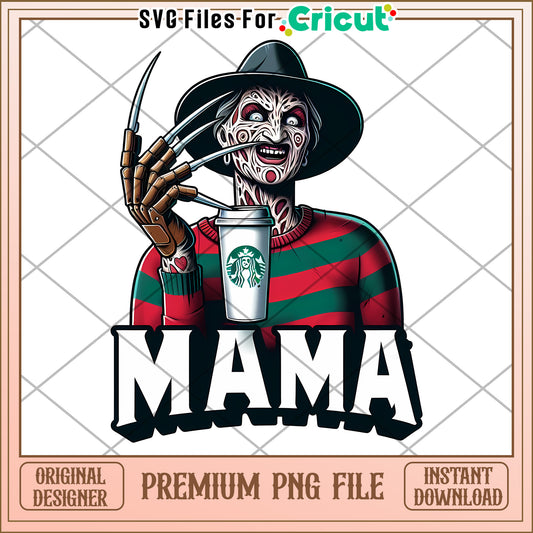 Freddy Krueger Mama PNG Design