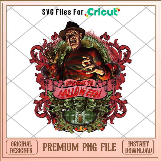 Freddy Krueger  Welcome To halloween png, Horror characters png, Digital Download