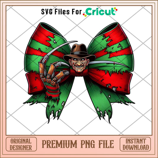Freddy Krueger character bow png, character png, halloween png