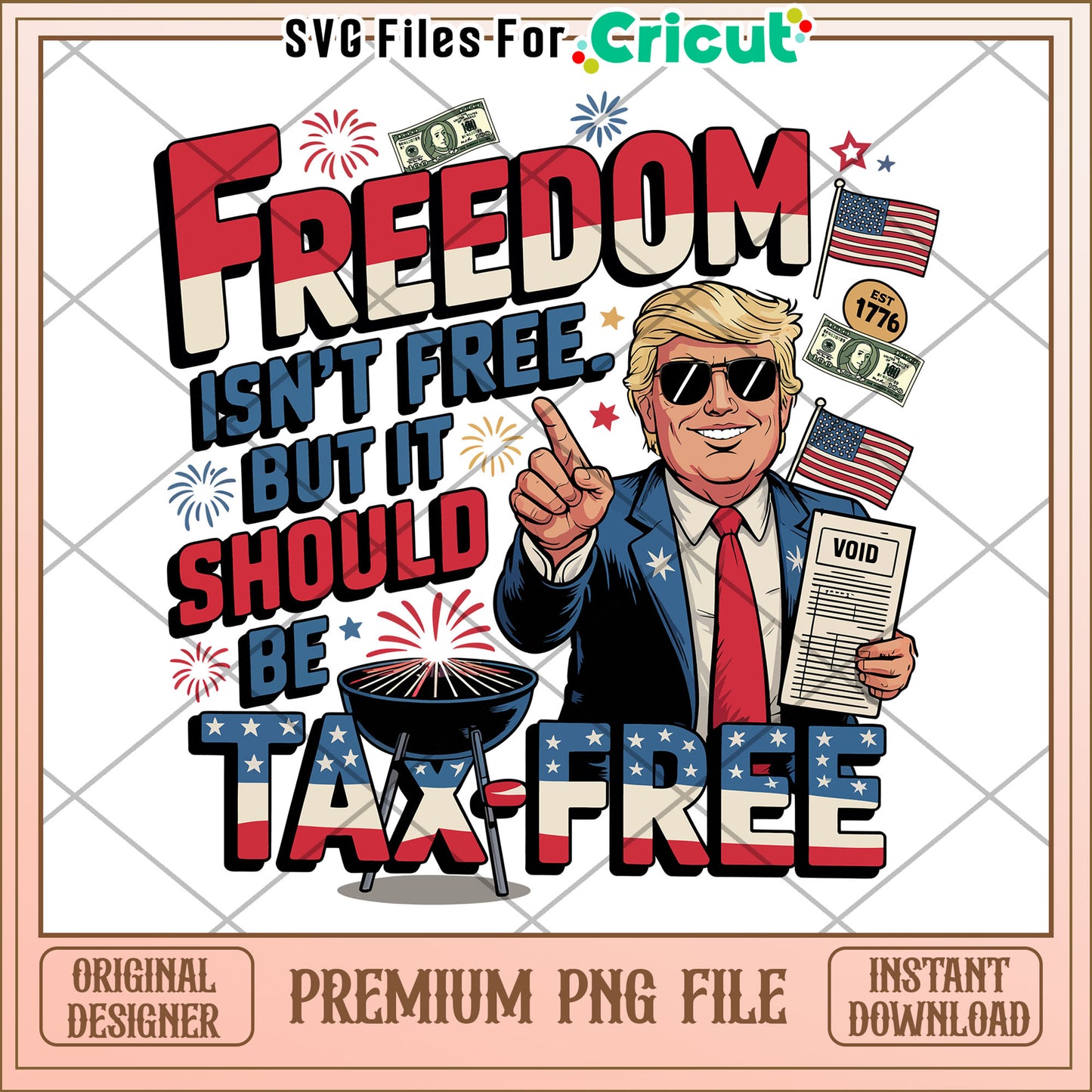 Freedom Isnt Free Tax Free PNG Image