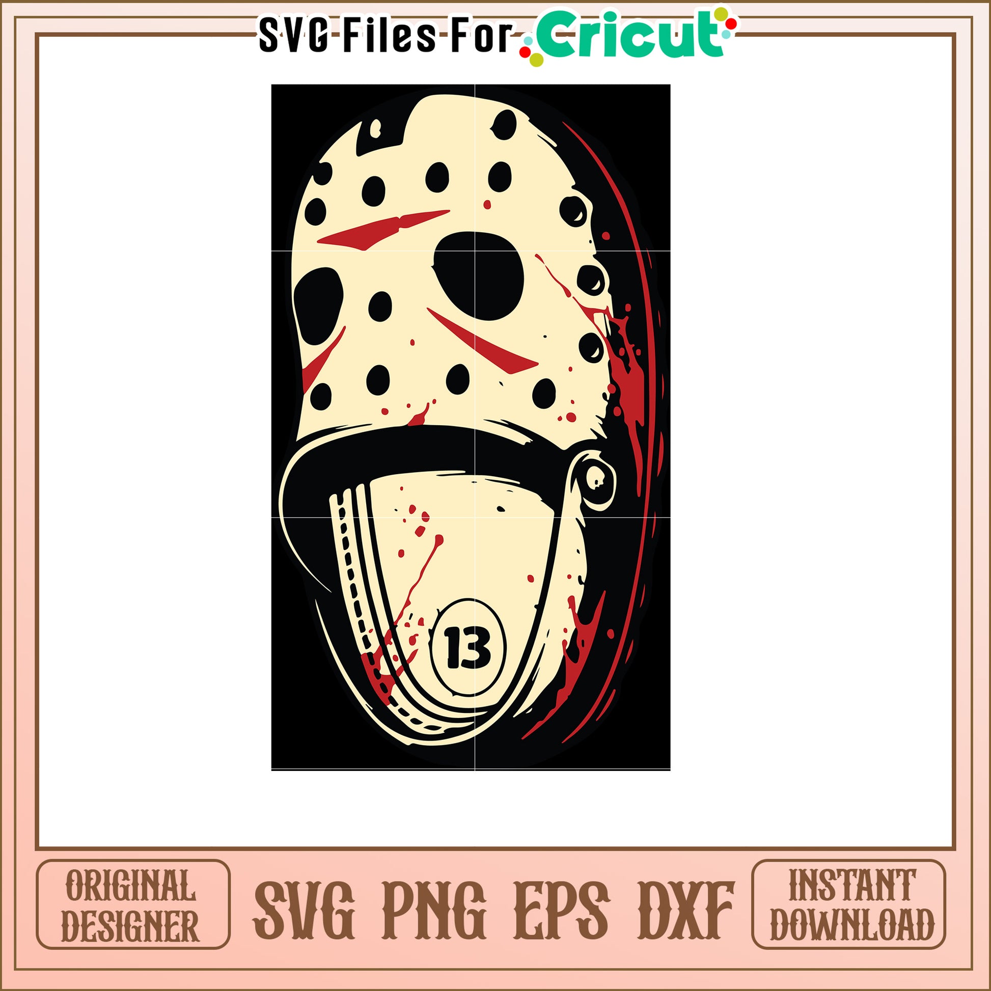 Friday 13th Hockey Mask SVG