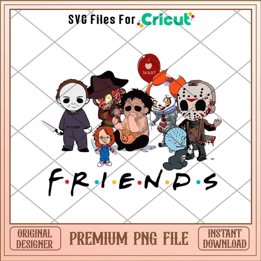 Friends Horror Characters png, Horror Characters png, Digital Download