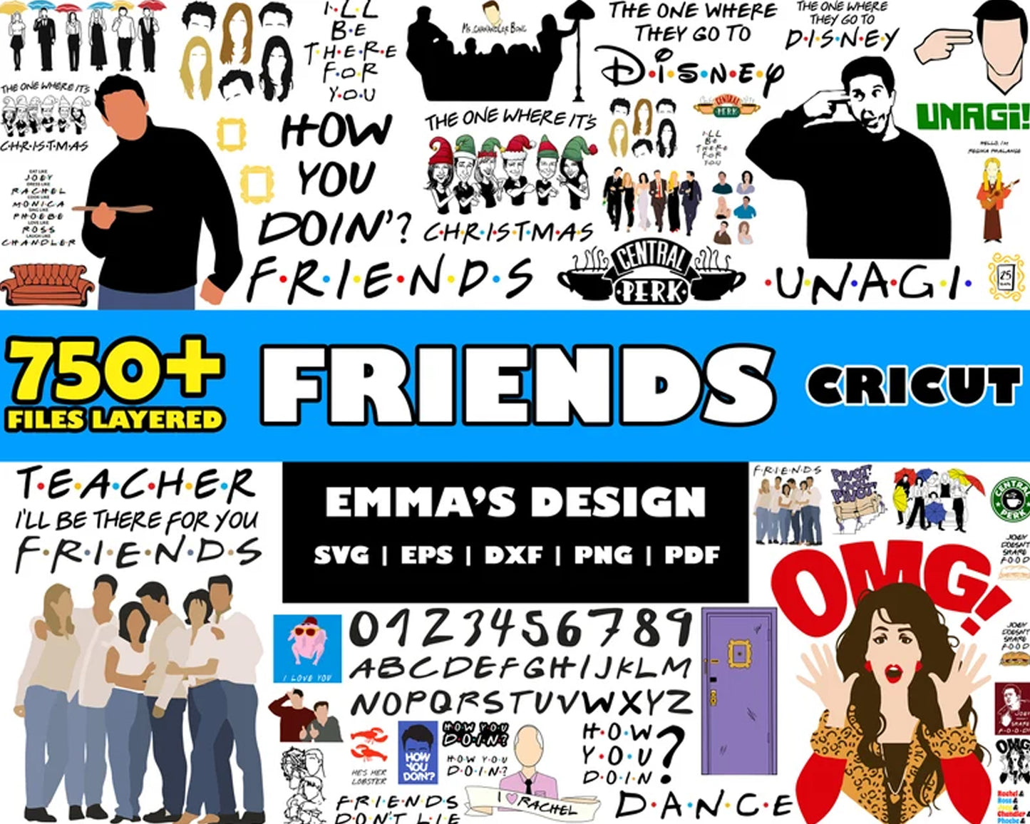 I'll be there for you bundle svg, friends svg, how you doin​ svg