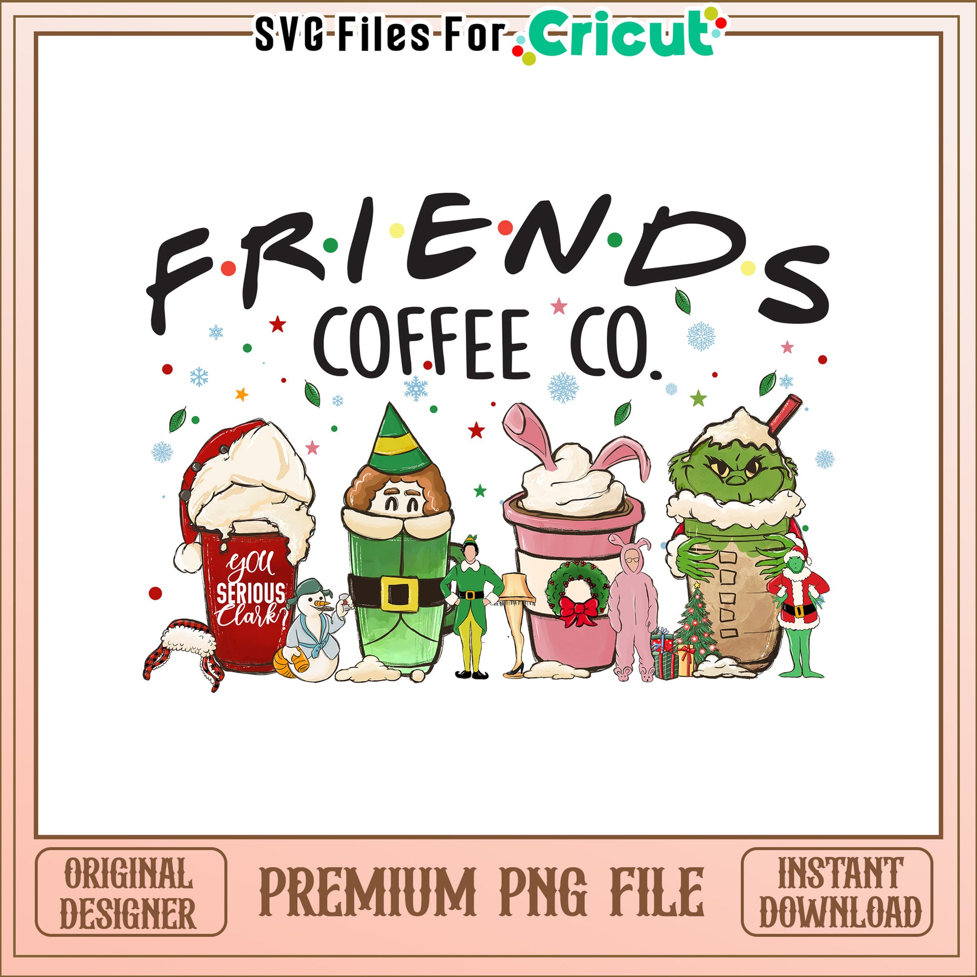 Friends coffee CO cup png, grinch coffee mug​ png, grinch coffee png