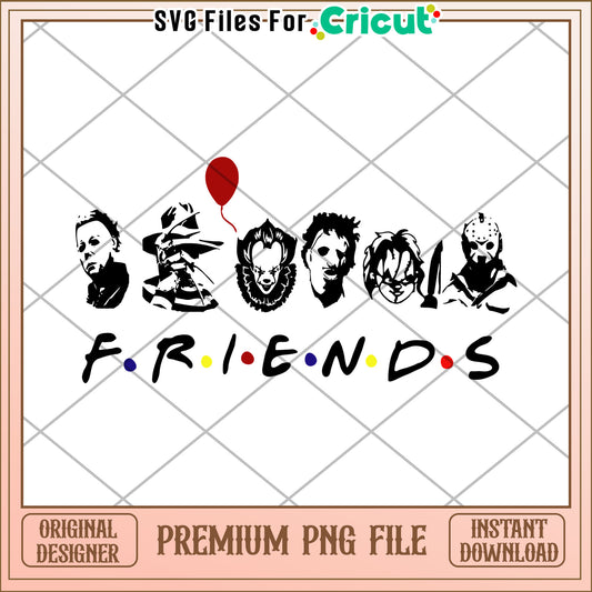 Friends halloween png, happy halloween​ png, spooky quotes png