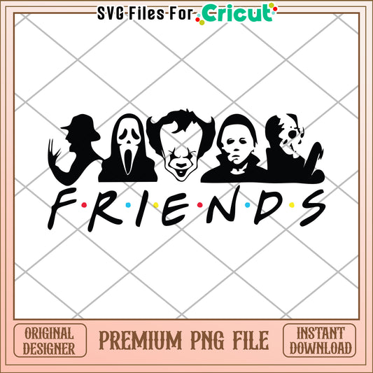 Friends killer png, happy halloween​ png, spooky quotes png