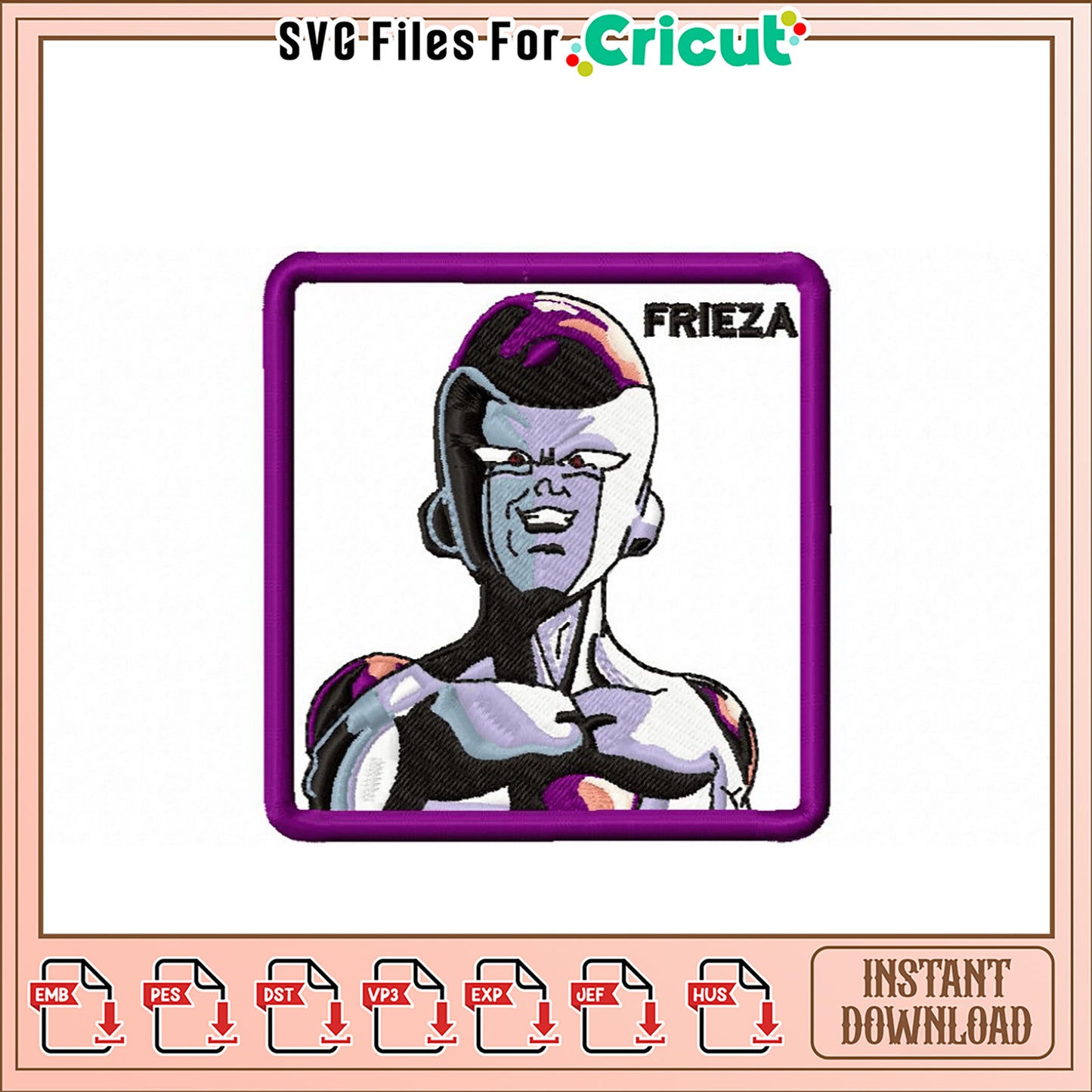 Frieza Embroidery Design Instant Download