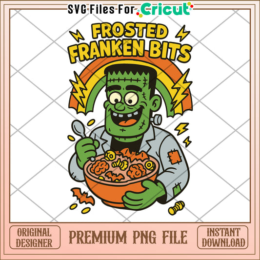 Frosted franken bits png, halloween png, halloween season png