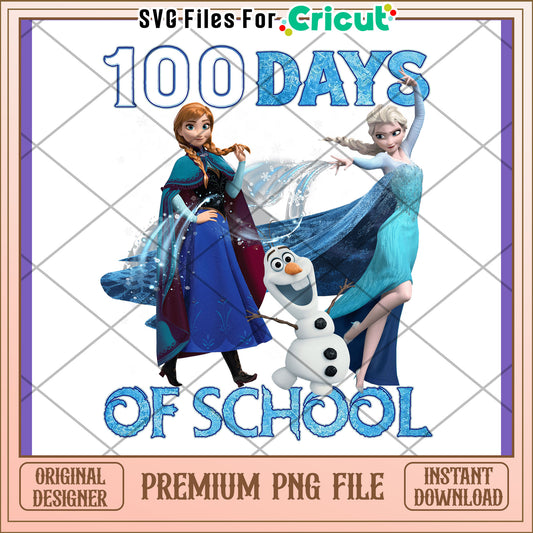 Frozen 100 Days of School PNG