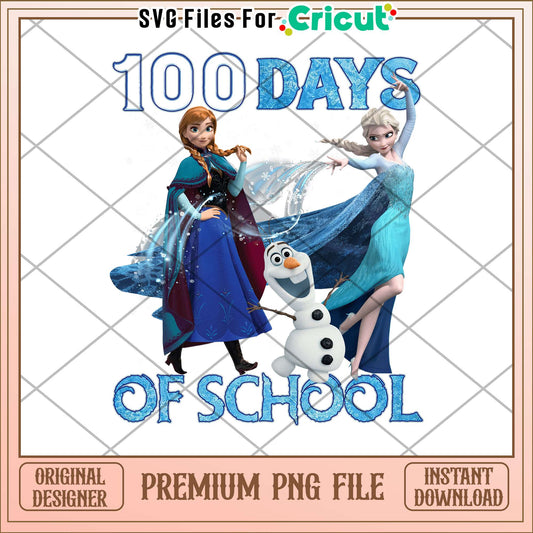 Frozen 100 days of school png, disney character png, school png