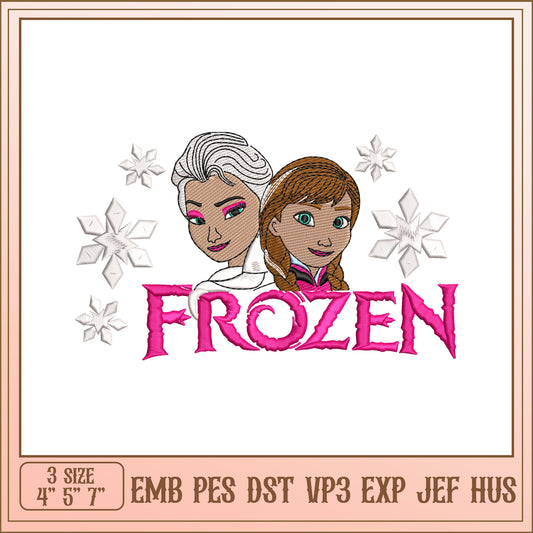 Frozen Embroidery Design 4x7 Inch