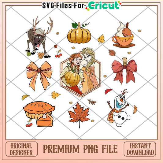 Frozen Fall PNG Sublimation Design