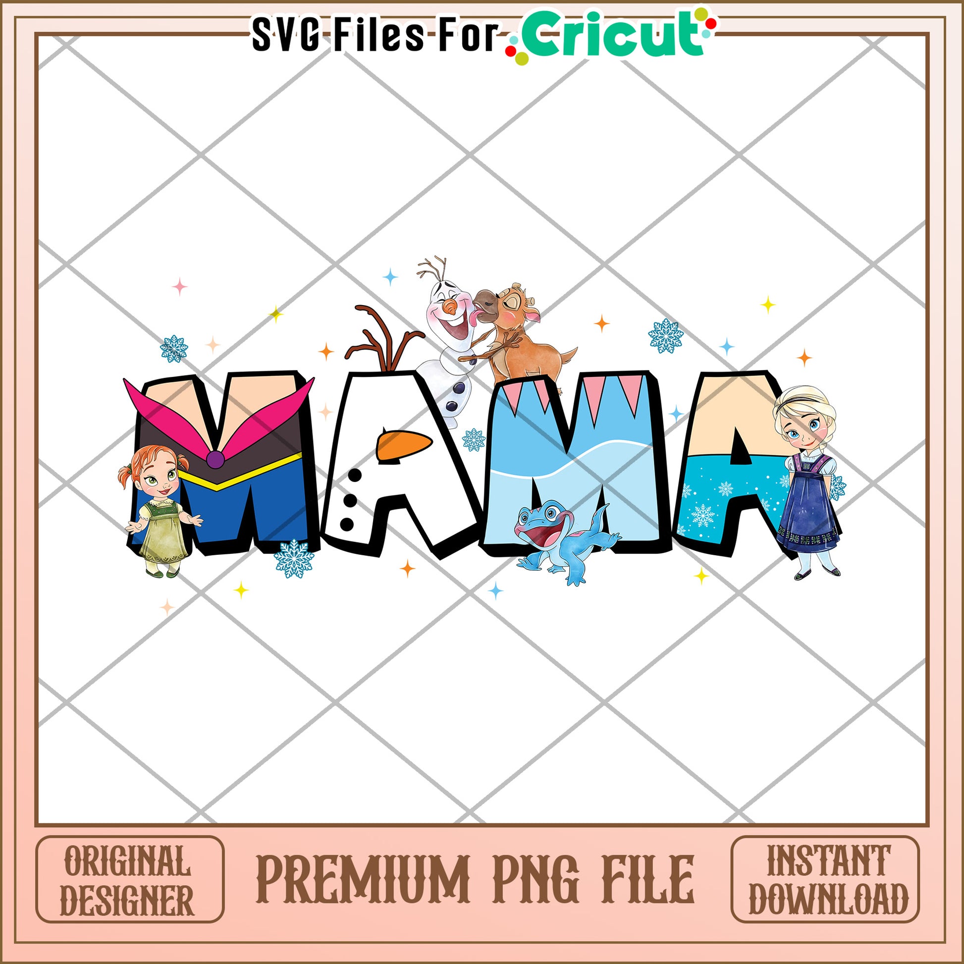 Frozen Mama PNG Sublimation Design