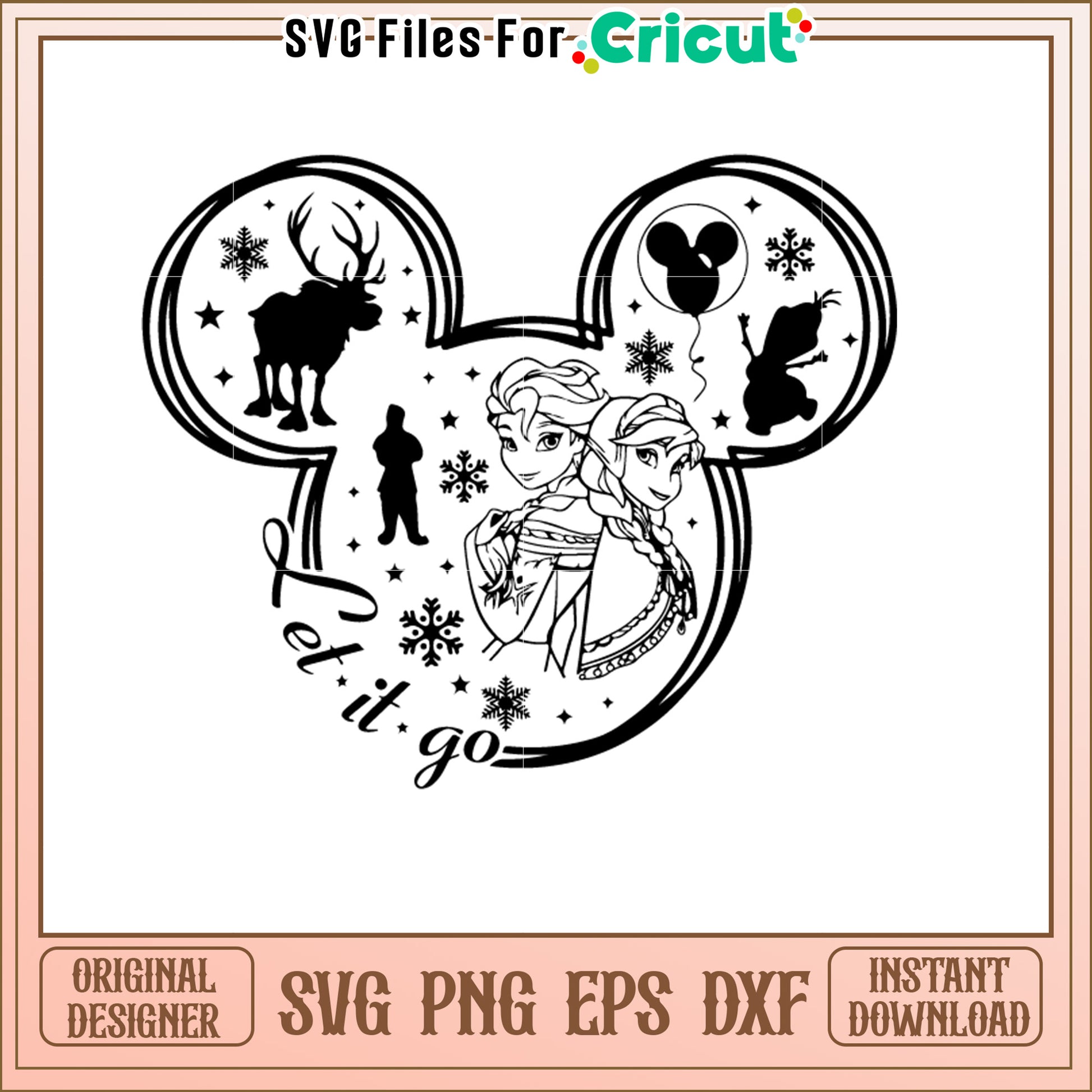 Frozen Mickey Mouse SVG Let it Go