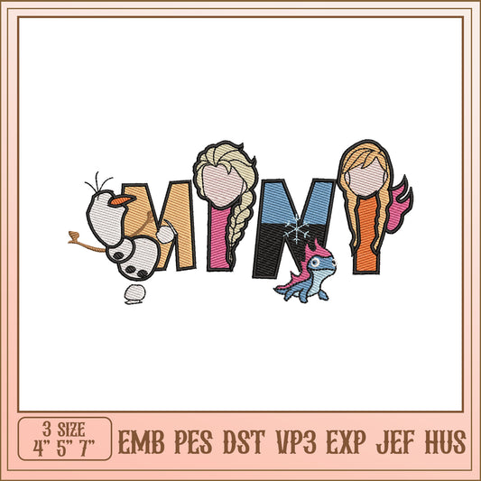 Frozen Mimi Embroidery Design