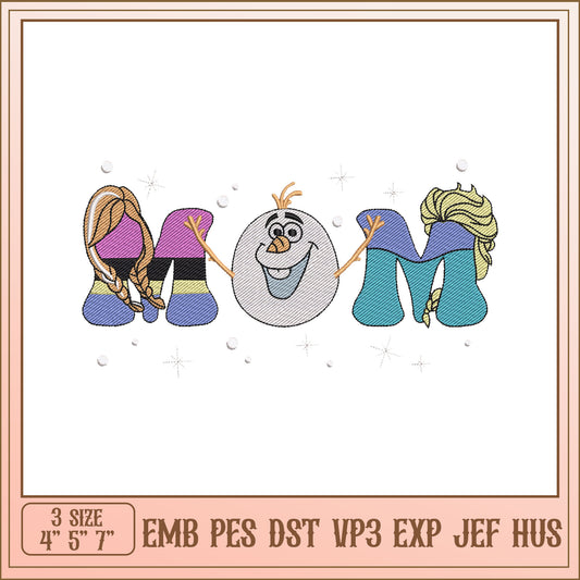 Frozen Mom Embroidery Design