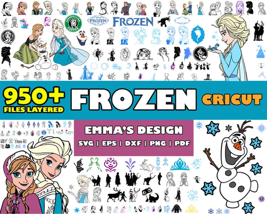 Disney frozen cartoon bundle svg, frozen anna and elsa​ svg