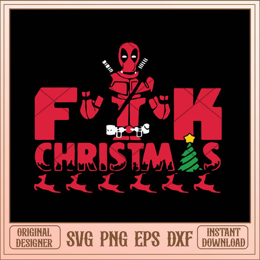 Fuck Christmas svg, Christmas Deadpool svg bundle, Red Deadpool bundle