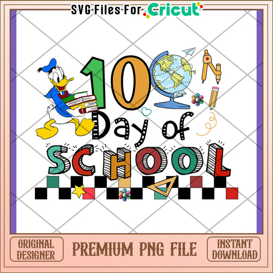Fun 100 Days of School PNG Design for Kids