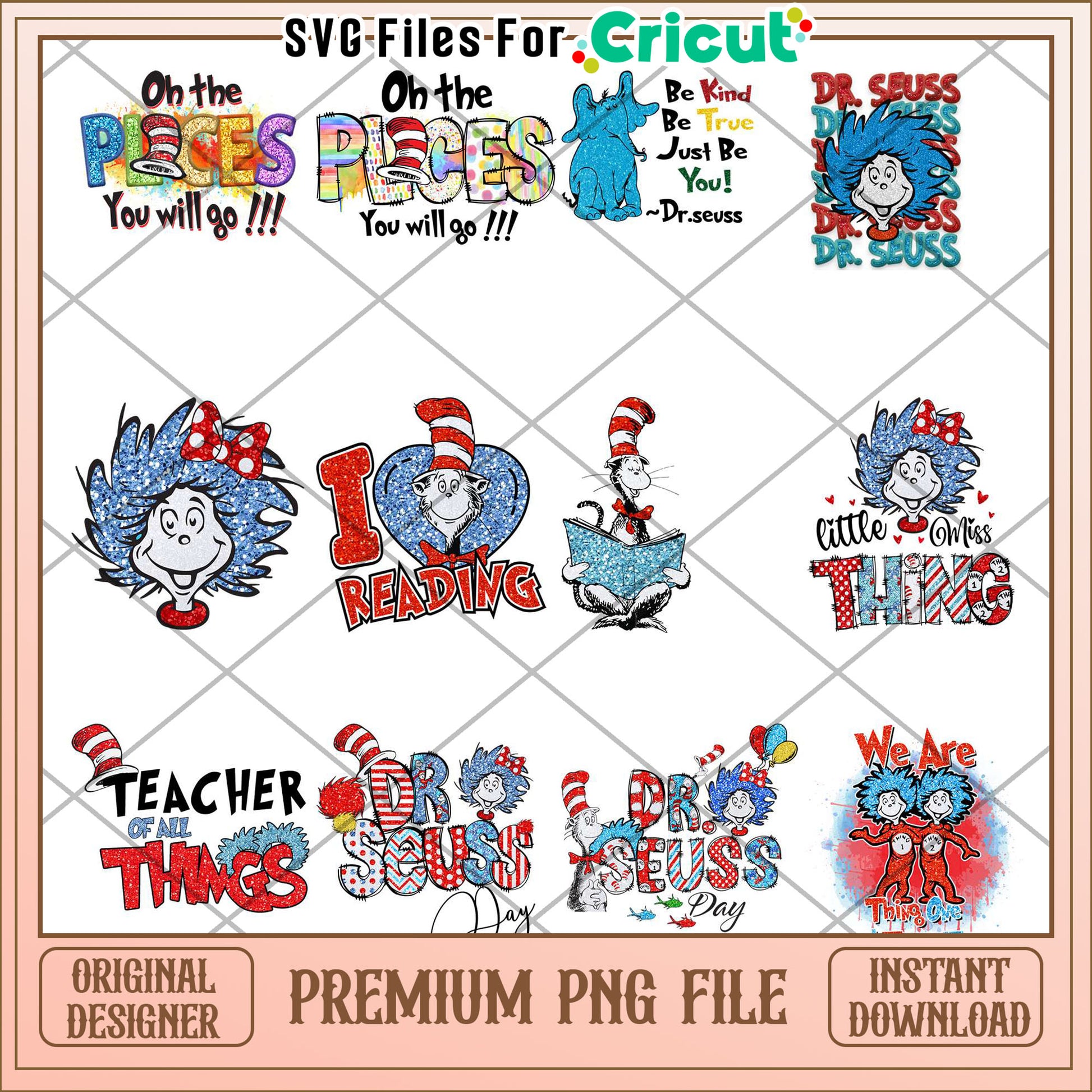Fun Dr Seuss Themed PNG Bundle for Creative Projects