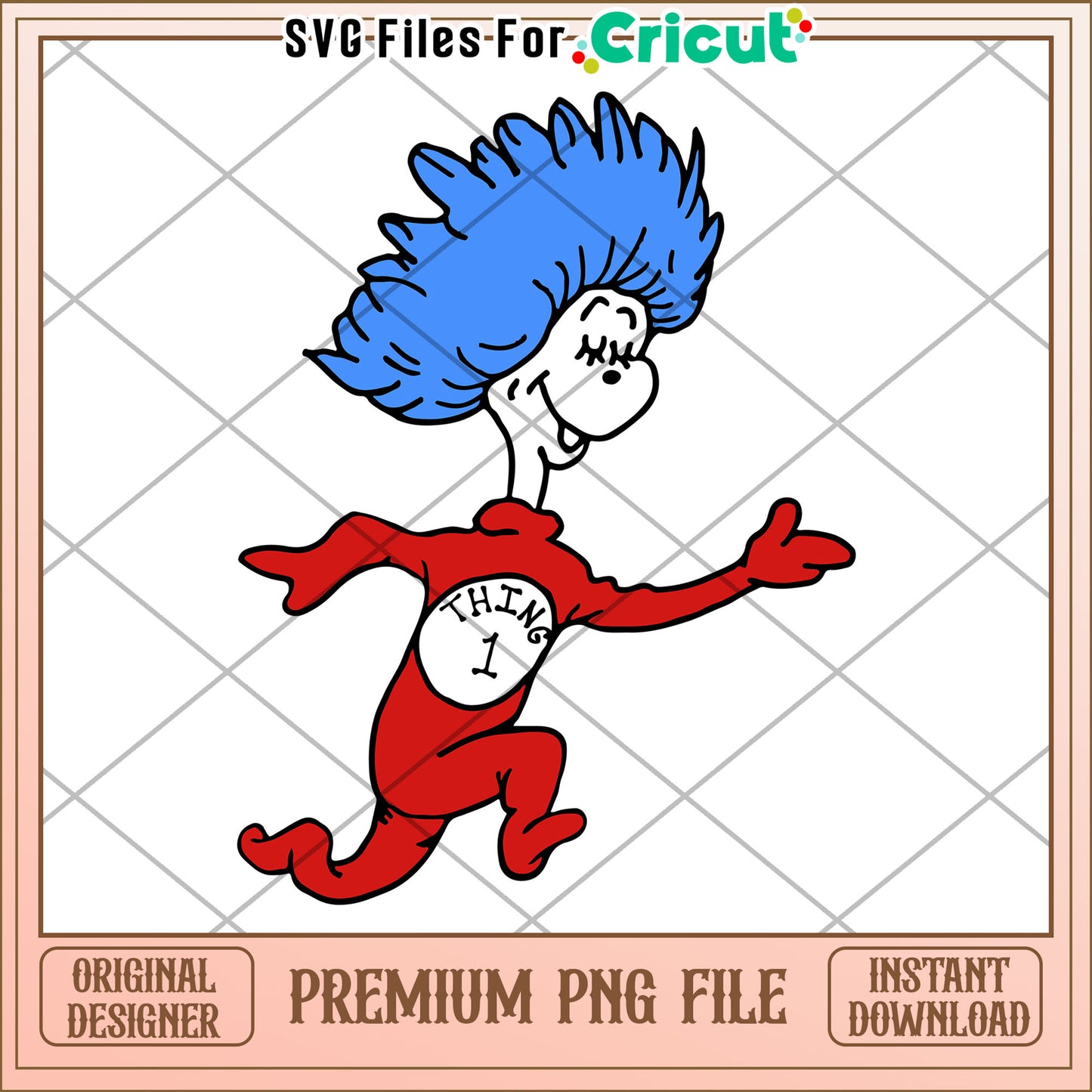 Fun Thing 1 Character PNG for Creative Projects Online