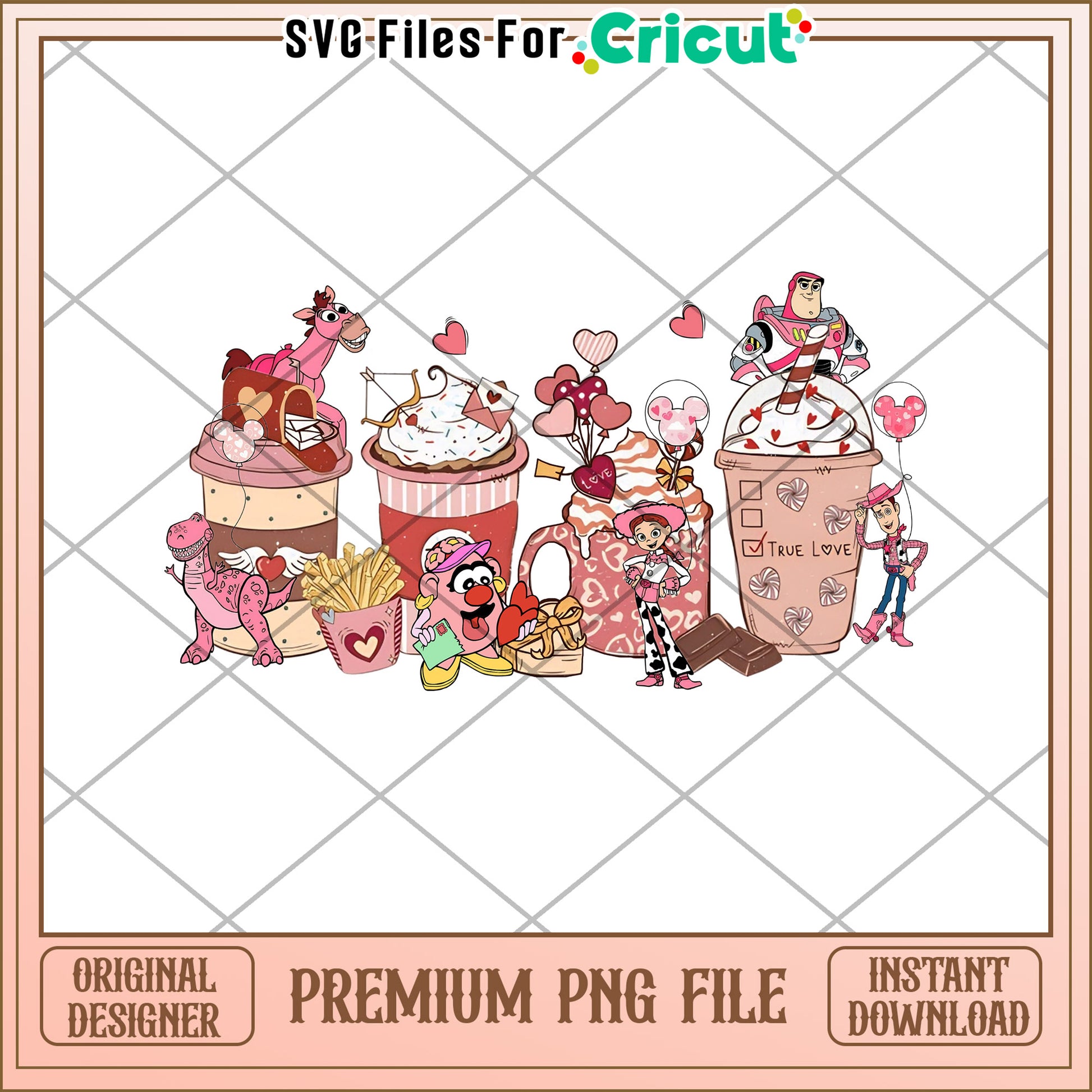 Fun Valentine Treats PNG File for Cricut Projects