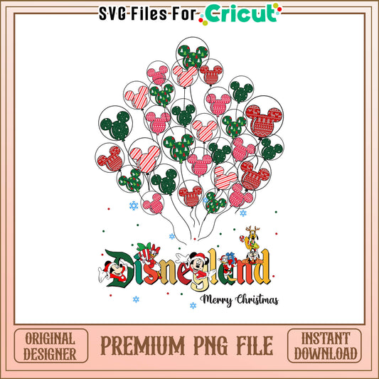 Funhouse disney balloons merry christmas png, mickey mouse balloon png