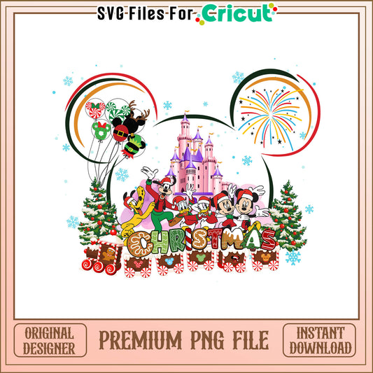 Funhouse castle christmas png, mickey mouse funhouse christmas​ png