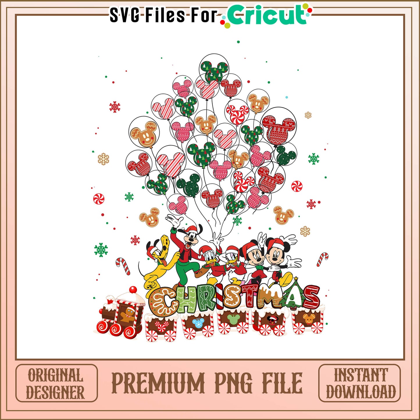 Funhouse disney balloon christmas png, daisy donald duck​ png