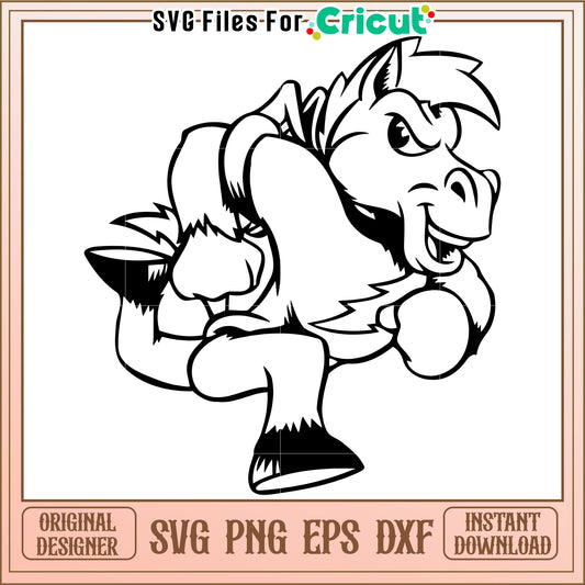 Funny Cartoon Horse SVG Design for Crafts, Great for Kids Projects and Decor