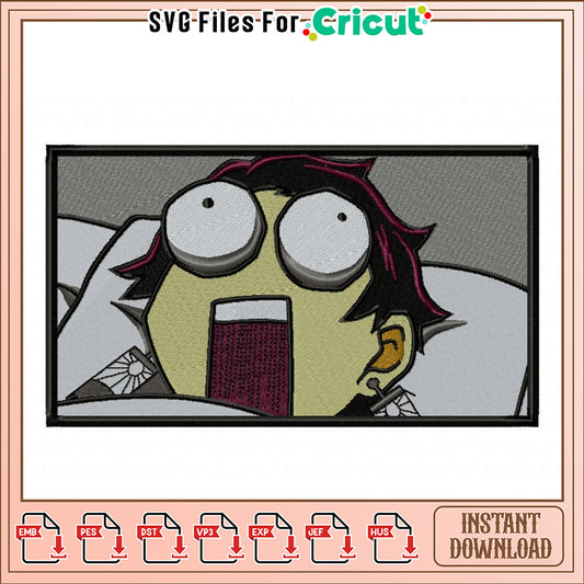 Funny Character Embroidery Design Instant Download File