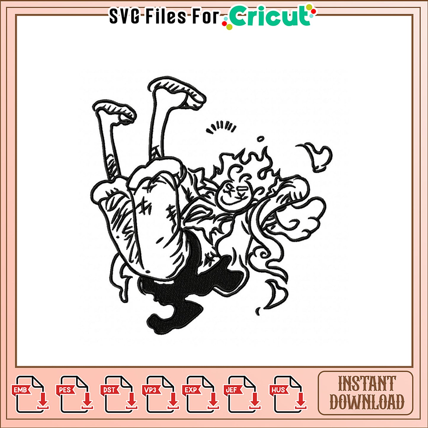 Funny Embroidery Design for Unique Crafts and Projects