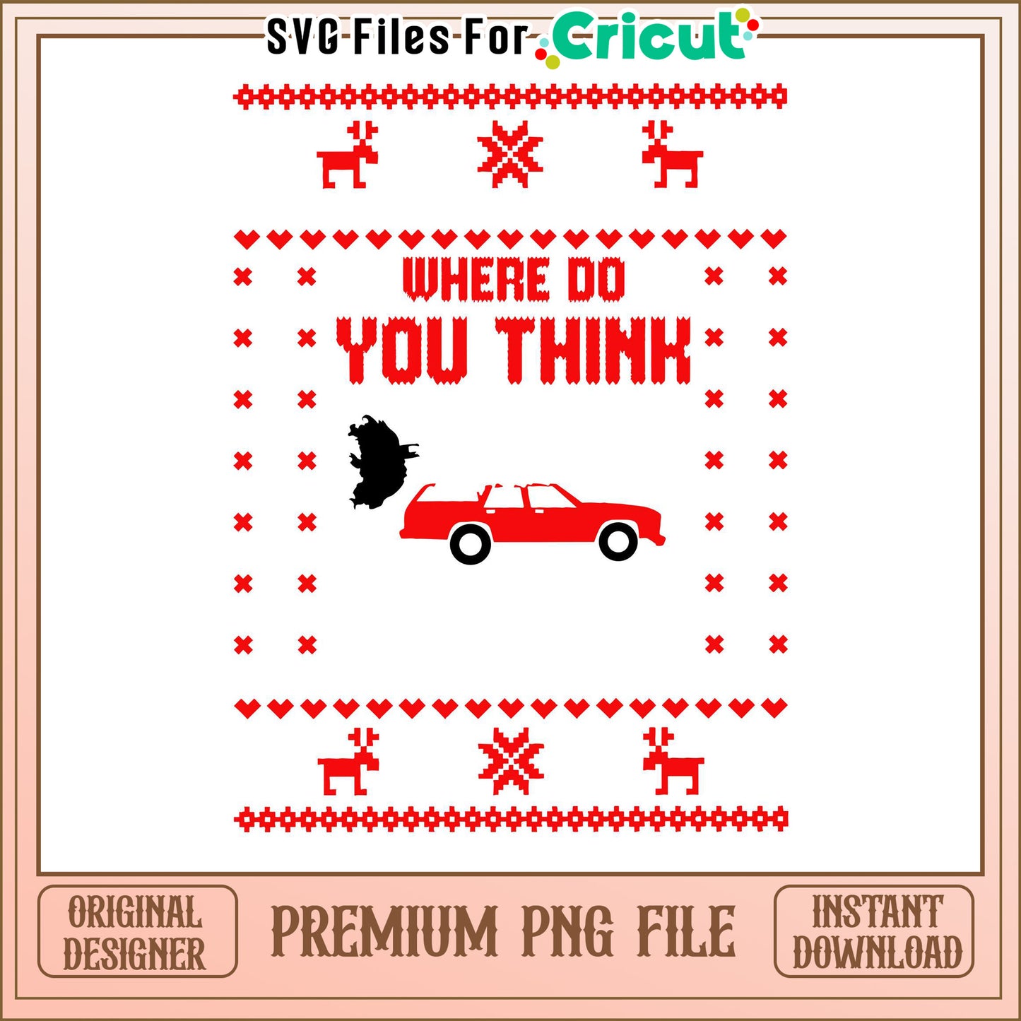 Funny Holiday Design for Cricut Projects, Instant Download PNG File